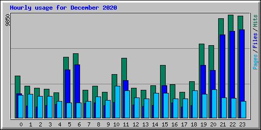 Hourly usage for December 2020