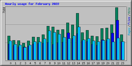 Hourly usage for February 2022