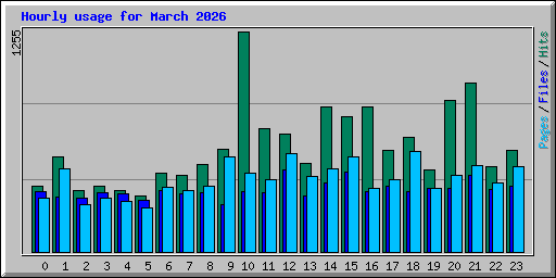 Hourly usage for March 2026